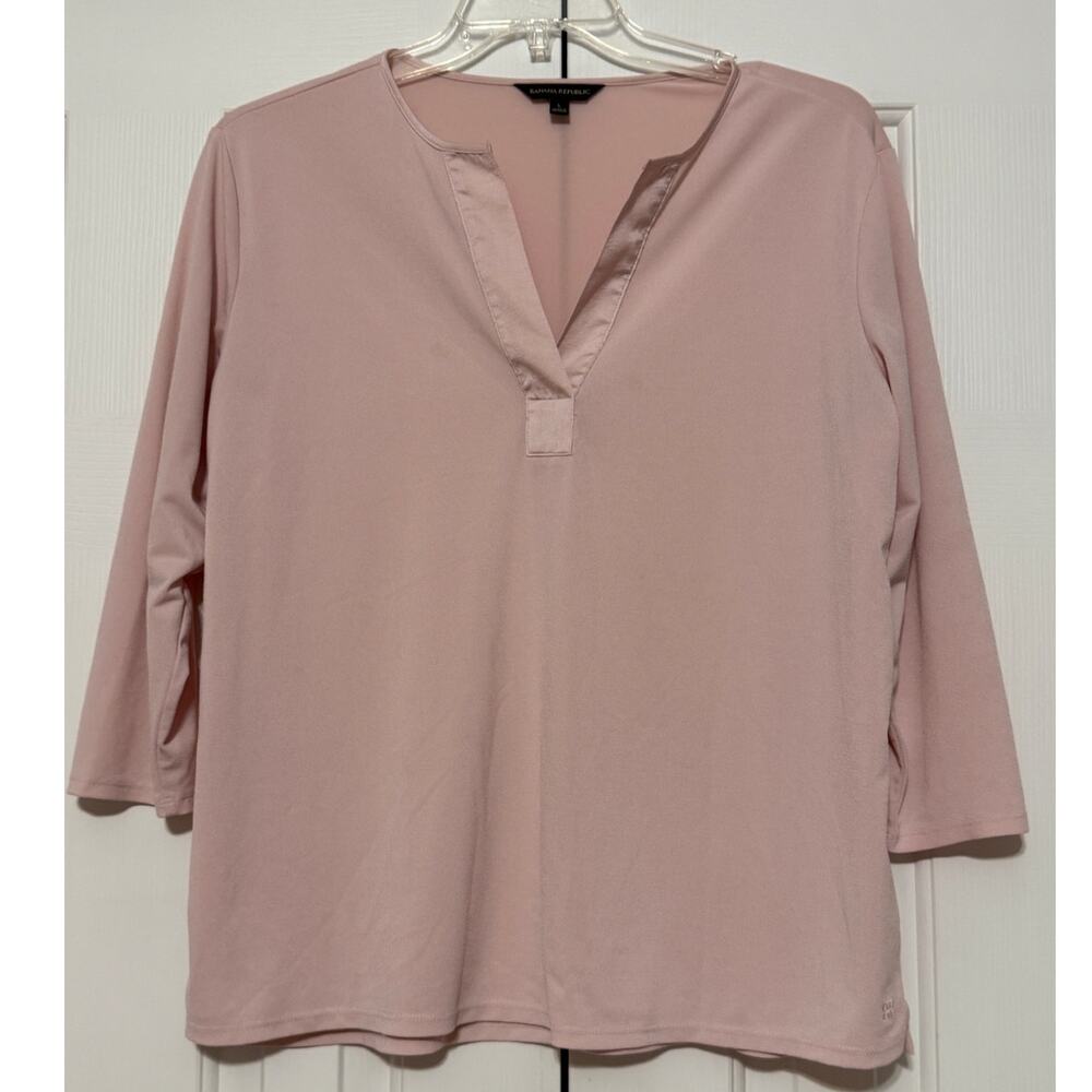 Banana Republic 3/4 Sleeve Tunic Blouse, Blush Pink, Size L